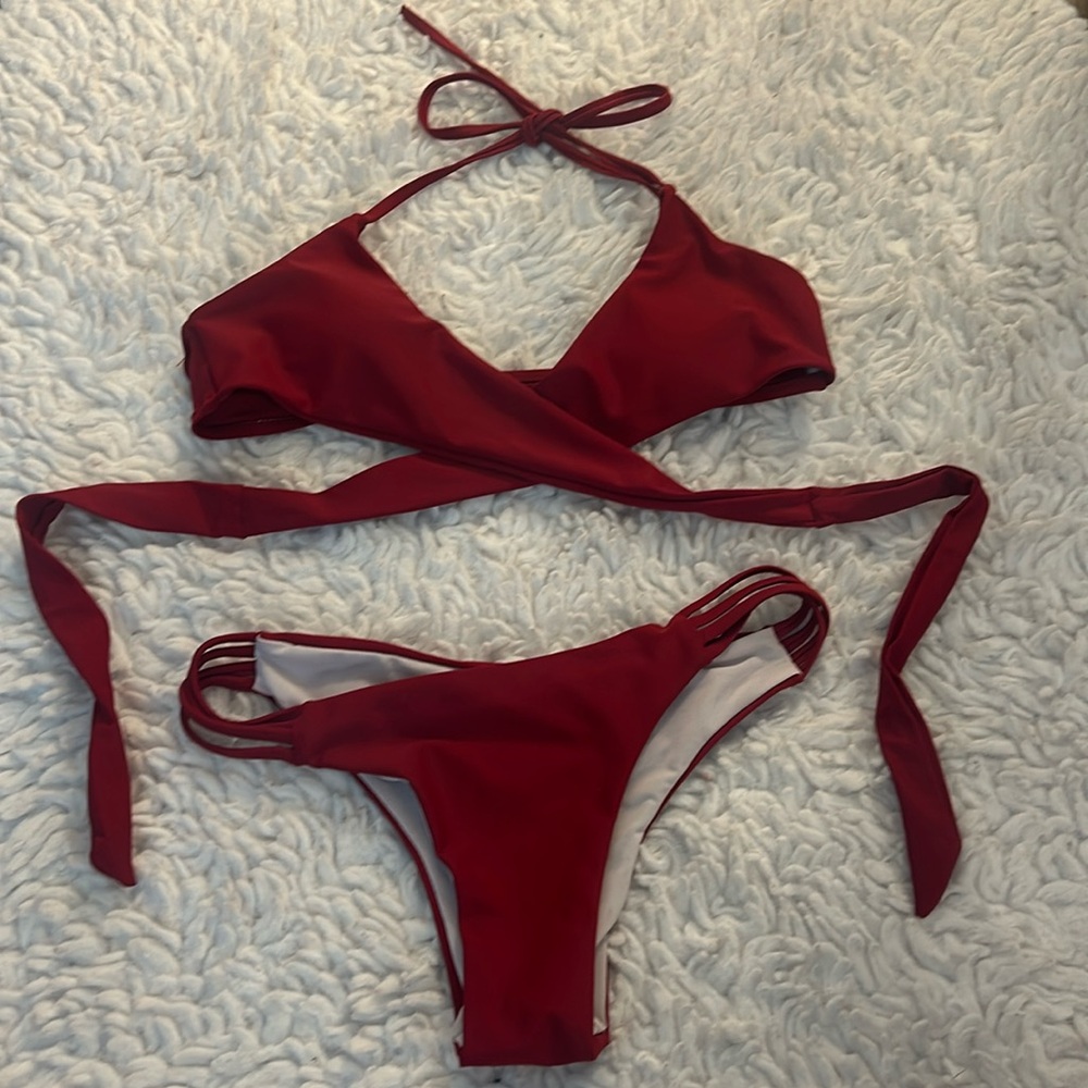 Women’s Sexy Maroon Bikini Small